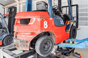 Forklifts in need of repair must be addressed. Fully functional equipment is important to overall business goals.