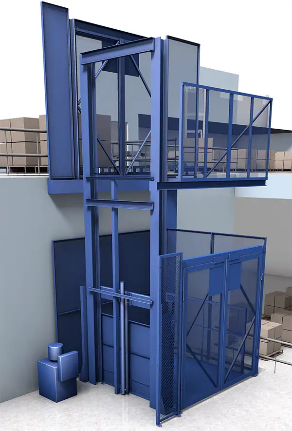 d series vertical lift 3 dimensional rendering